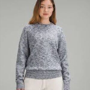 Lululemon Boxy Cotton Blend Sweater Night Sea True Navy Size Small EUC